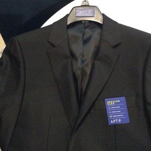 apt 9 APT.9 Premier Flex 36S 36 Short Extra-Slim Fit Black Suit Sport Jacket NWT